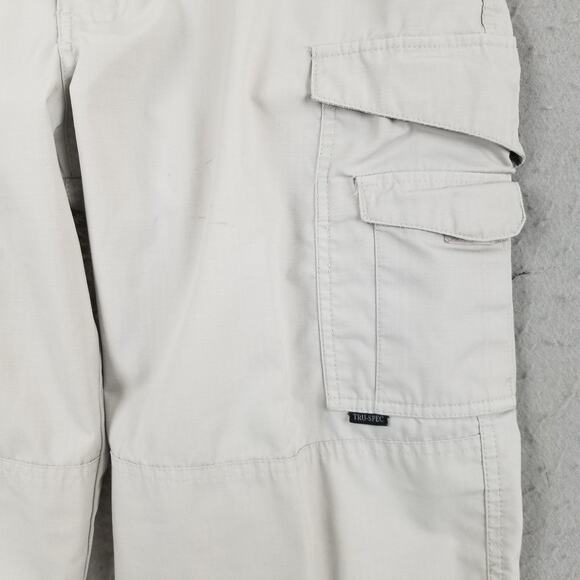 Tru-Spec Cargo Pants Mens 36x32 Gray Ripstop Tactical Workwear Pockets Utility - Picture 4 of 16